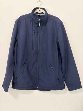 Alo Yoga Fleece Lined Weatherproof Jacket Sz XL Navy EUC